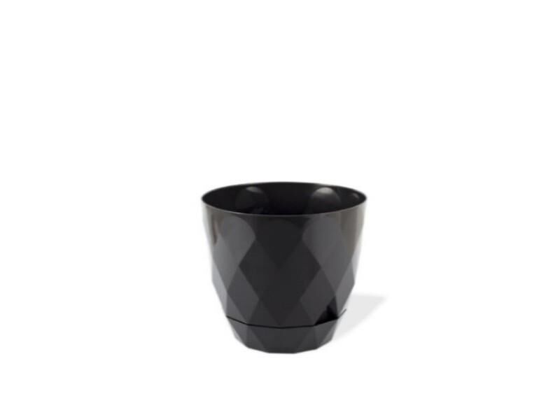 Omnipazar KRS-453 Yakamoz Tabaklı Plastik Saksı Takımı 2.4 Litre No 3 Antrasit (116)