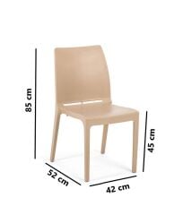 Omnipazar SY-2506 Plastik Eve Bahçe Koltuk Sandalye 4'lü Set