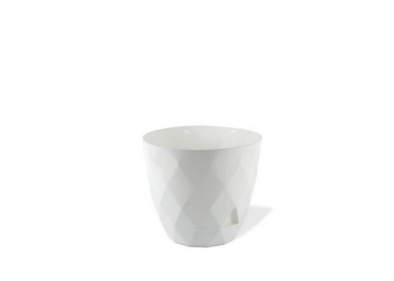 Omnipazar KRS-454 Yakamoz Tabaklı Plastik Saksı Takımı 4.8 Litre No 4 Beyaz