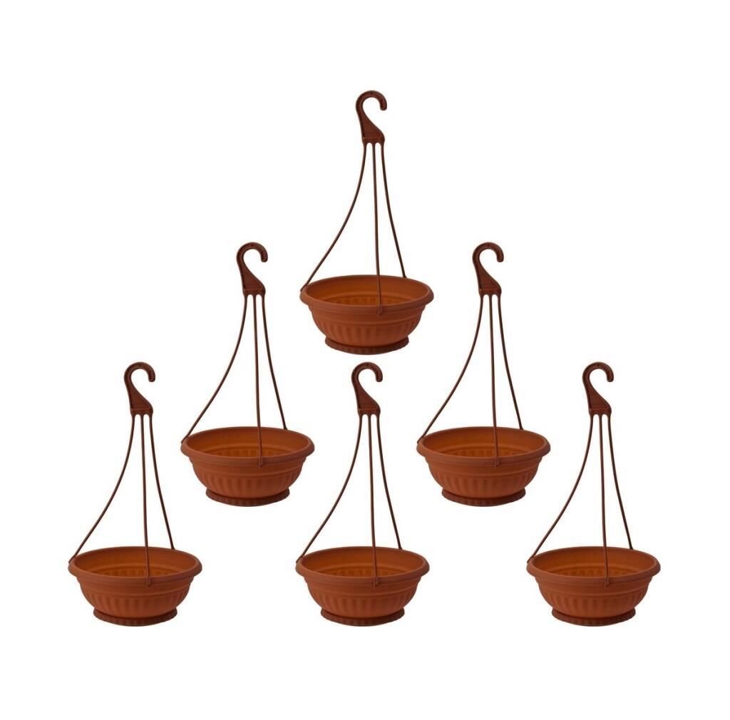 Omnipazar SY-5740 Askılı Aranjman Balkon Saksı No 1 Kahverengi 6 Adet