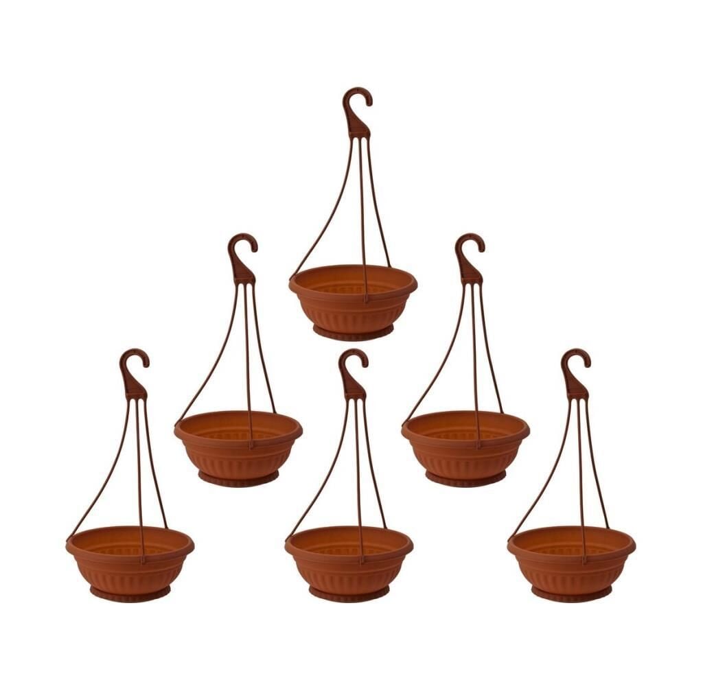 Omnipazar SY-5740 Askılı Aranjman Balkon Saksı No 1 Kahverengi 6 Adet