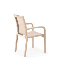 Omnipazar SY-2528 Plastik Fileli Bahçe Koltuk Sandalye 4'lü Set Bej