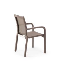 Omnipazar SY-2528 Plastik Fileli Bahçe Koltuk Sandalye 4'lü Set Kahverengi