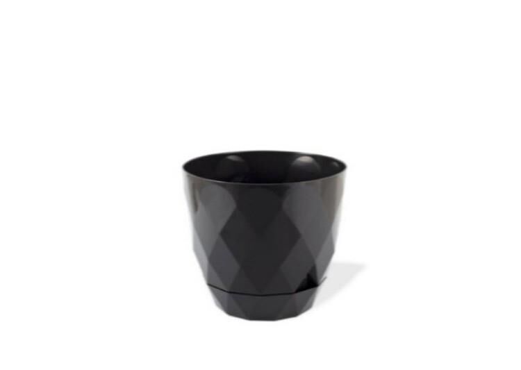 Omnipazar KRS-455 Yakamoz Tabaklı Plastik Saksı Takımı 9.2 Litre No 5 Antrasit (116)