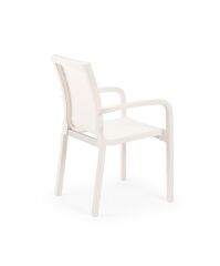 Omnipazar SY-2528 Plastik Fileli Bahçe Koltuk Sandalye 4'lü Set Beyaz
