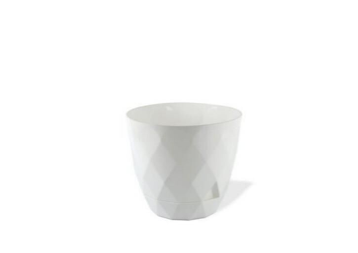 Omnipazar KRS-456 Yakamoz Tabaklı Plastik Saksı Takımı 15 Litre No 6 Beyaz