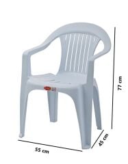 Omnipazar SY-2510 Plastik Bahçe Koltuk Sandalye 4'lü Set