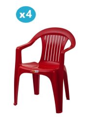 Omnipazar SY-2510 Plastik Bahçe Koltuk Sandalye 4'lü Set