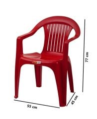 Omnipazar SY-2510 Plastik Bahçe Koltuk Sandalye 4'lü Set