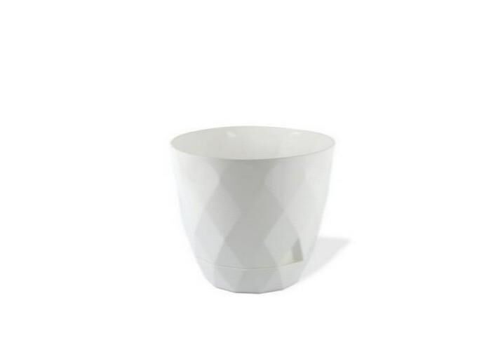 Omnipazar KRS-457 Yakamoz Tabaklı Plastik Saksı Takımı 26 Litre No 7 Beyaz