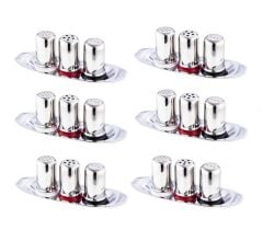 Omnipazar Büyük Boy Gondol Tuzluk Takımı Paslanmaz Çelik 6 Adet