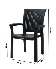 Omnipazar SY-2515 Elite Plastik Bahçe Koltuk Sandalye 4'lü Set YEŞİL