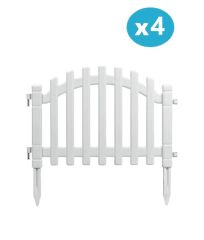 Omnipazar IRK-SB100 Sümbül Plastik Bahçe Dekorasyon Çiti 4'lü Set