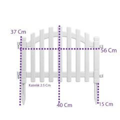 Omnipazar IRK-SB100 Sümbül Plastik Bahçe Dekorasyon Çiti 4'lü Set