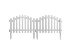 Omnipazar IRK-SB100 Sümbül Plastik Bahçe Dekorasyon Çiti 4'lü Set Beyaz