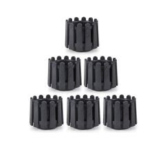 Omnipazar SO-İS02 İstanbul Dekoratif Yuvarlak Saksı 2,6 lt Antrasit 6 Adet