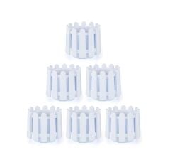 Omnipazar SO-İS02 İstanbul Dekoratif Yuvarlak Saksı 2,6 lt Kirli Beyaz 6 Adet