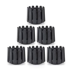 Omnipazar SO-İS03 İstanbul Dekoratif Yuvarlak Saksı 6,6 lt Antrasit 6 Adet