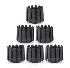 Omnipazar SO-İS03 İstanbul Dekoratif Yuvarlak Saksı 6,6 lt Antrasit 6 Adet