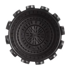 Omnipazar SO-İS04 İstanbul Dekoratif Yuvarlak Saksı 14,1 lt Antrasit 6 Adet