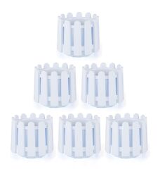 Omnipazar SO-İS04 İstanbul Dekoratif Yuvarlak Saksı 14,1 lt Kirli Beyaz 6 Adet