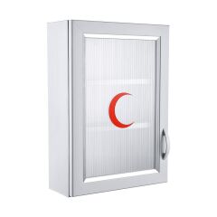 Omnipazar CLK-159 PVC İlk Yardım Ecza Dolabı 3 Raflı Kapaklı Beyaz
