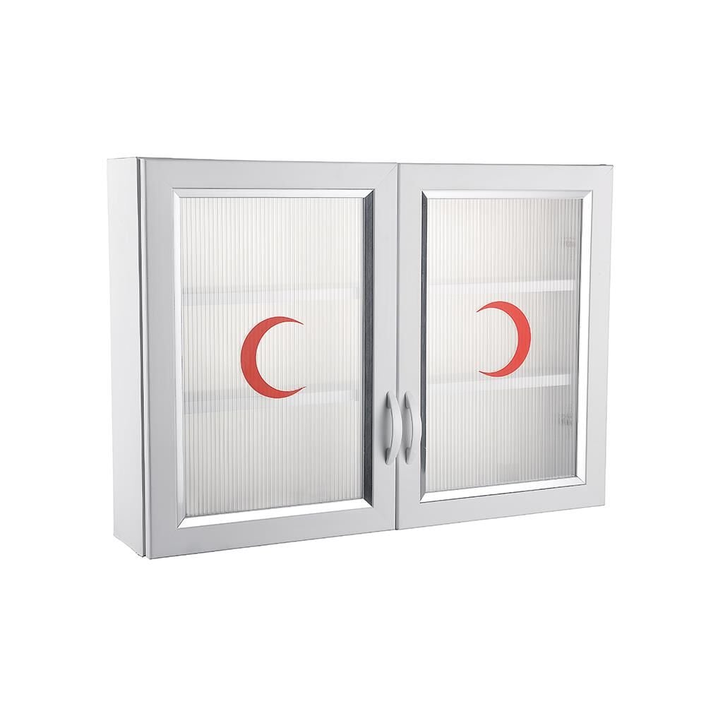 Omnipazar CLK-846 PVC İlk Yardım Ecza Dolabı 2 Kapaklı Beyaz