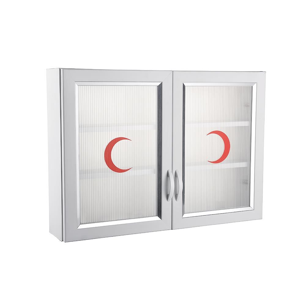 Omnipazar CLK-846 PVC İlk Yardım Ecza Dolabı 2 Kapaklı Beyaz