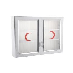Omnipazar CLK-846 PVC İlk Yardım Ecza Dolabı 2 Kapaklı Beyaz