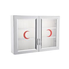 Omnipazar CLK-846 PVC İlk Yardım Ecza Dolabı 2 Kapaklı Beyaz