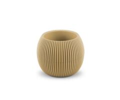 Omnipazar KRS-362 Dekoratif Plastik Mercan Saksı 0.35 Litre No 2 Soft Sarı