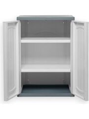 Omnipazar CLK-805 Plastik 2 Kapaklı Çok Amaçlı Banyo Dolabı Demonte Beyaz