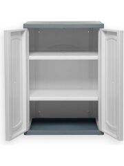 Omnipazar CLK-805 Plastik 2 Kapaklı Çok Amaçlı Banyo Dolabı Demonte Beyaz