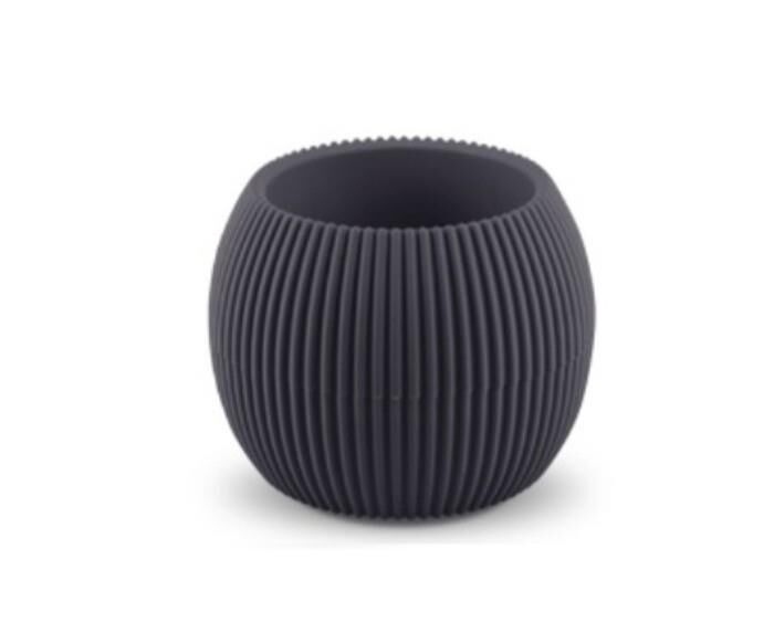 Omnipazar KRS-364 Dekoratif Plastik Mercan Saksı 1.2 Litre No 4 Antrasit (116)