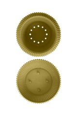 Omnipazar KRS-364 Dekoratif Plastik Mercan Saksı 1.2 Litre No 4 Soft Sarı