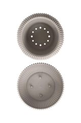 Omnipazar KRS-364 Dekoratif Plastik Mercan Saksı 1.2 Litre No 4 Bej