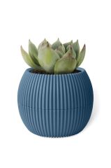 Omnipazar KRS-363 Dekoratif Plastik Mercan Saksı 0.7 Litre No 3 Gece Mavisi