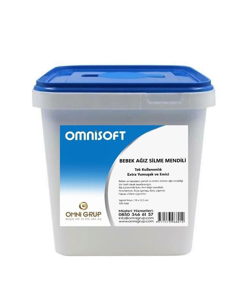 Omnisoft Tek Kullanımlık Bebek Ağız Silme Mendili 300 Adet