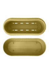 Omnipazar KRS-371 Dekoratif Plastik Mercan Uzun Saksı 0.55 Litre No 1 Soft Sarı