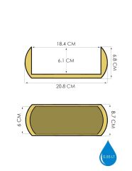Omnipazar KRS-371 Dekoratif Plastik Mercan Uzun Saksı 0.55 Litre No 1 Soft Sarı