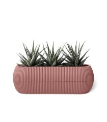 Omnipazar KRS-372 Dekoratif Plastik Mercan Uzun Saksı 1.3 Litre No 2