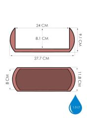 Omnipazar KRS-372 Dekoratif Plastik Mercan Uzun Saksı 1.3 Litre No 2 Soft Pembe