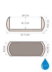 Omnipazar KRS-372 Dekoratif Plastik Mercan Uzun Saksı 1.3 Litre No 2 Bej