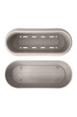 Omnipazar KRS Mercan Dekoratif Sukulent Kaktüs Plastik Saksı Takımı 6'lı Set Bej