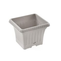 Omnipazar SO-OB00 Dekoratif Ova Balkon Saksı 2.2 lt Kirli Beyaz 6 Adet