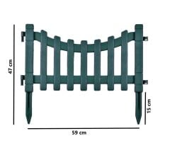 Omnipazar IRK-SB105 Sarmaşık Plastik Bahçe Dekorasyon Çiti 12'li Set Yeşil