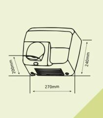 Omnipazar Xinda GSQ250B Fotoselli El Kurutma Makinası 2500 w Paslanmaz Çelik