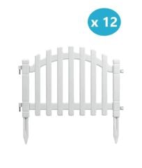 Omnipazar IRK-SB100 Sümbül Plastik Bahçe Dekorasyon Çiti 12'li Set Beyaz