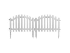 Omnipazar IRK-SB100 Sümbül Plastik Bahçe Dekorasyon Çiti 12'li Set Beyaz