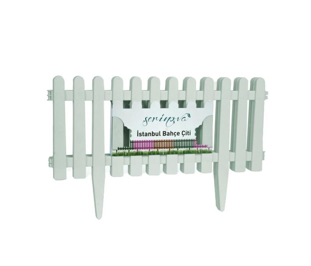 Omnipazar SO-IBC1 Eko İstanbul Bahçe Çiti 4'lü Set 55x34 cm Kirli Beyaz